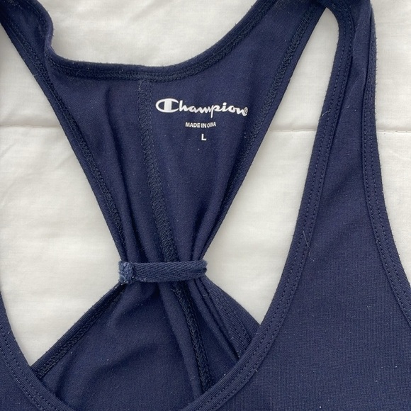 Champion Women’s Navy Blue Racerback Tank Top w/ Yellow UCI Alumni Logo - Size L - Picture 2 of 4